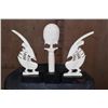 Image 1 : *TEXAS RESIDENTS ONLY* Set of (3) ELEPHANT IVORY Sculptures
