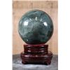 Image 5 : Big Polished LABRADORITE Mineral Sphere Specimen on a Rotating Wood Stand