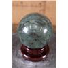 Image 6 : Big Polished LABRADORITE Mineral Sphere Specimen on a Rotating Wood Stand