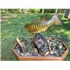 Image 5 : *Real Skin* SMALLMOUTH BASS Fish Mounted on a Natural "River Bottom" Base