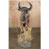 Image 3 : Life-sized BLACK WILDEBEEST Mounted on a Decorative Base with Wheels