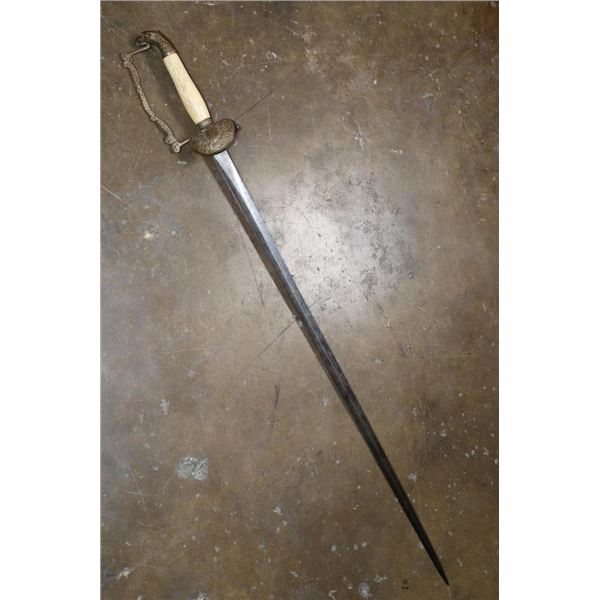 Antique US Eagle Head Infantry Officer's SWORD from the 1800s with a Bone Handle and Brass Accents