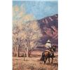 Image 5 : Big Original Western Oil Painting on Canvas Signed by Howard Schafer in a Wood Frame