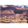 Image 6 : Big Original Western Oil Painting on Canvas Signed by Howard Schafer in a Wood Frame