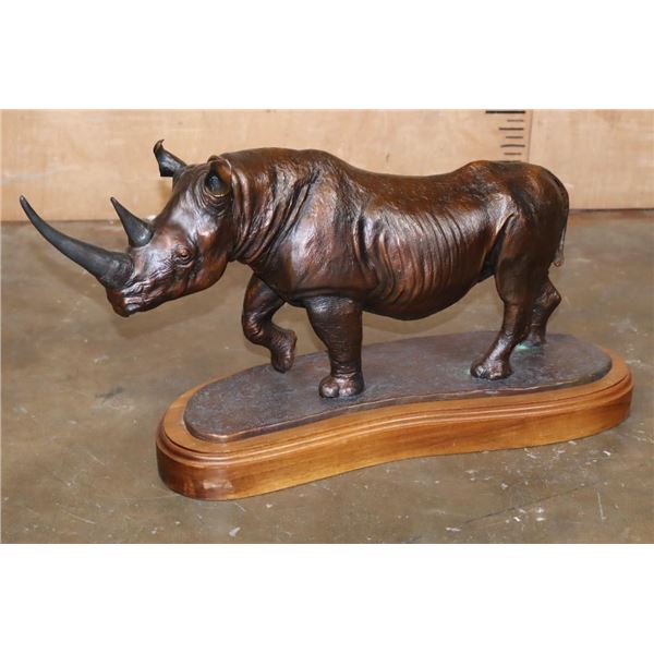 XL Original "Vanishing Giant" Bronze SCULPTURE #30/30 by Paul Tadlock on a Wood Base