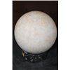 Image 6 : Big HONEY ONYX Mineral Sphere with an Orthoceras Fossil Stand