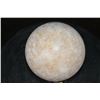 Image 9 : Big HONEY ONYX Mineral Sphere with an Orthoceras Fossil Stand
