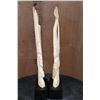 Image 5 : *TEXAS RESIDENTS ONLY* Carved ELEPHANT IVORY African King and Queen Sculptures