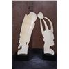 Image 6 : *TEXAS RESIDENTS ONLY* Carved ELEPHANT IVORY African King and Queen Sculptures