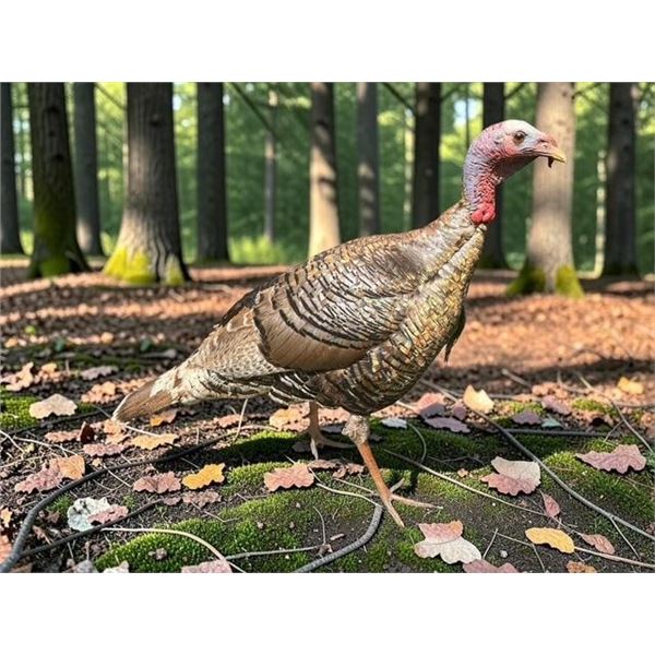Life-sized RIO GRANDE TURKEY Mounted on a Natural Base