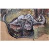 Image 5 : Beautifully detailed ELEPHANT HIDE "Big 5" Painting Signed by South African Artist Stella Pelser.