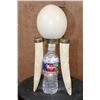 Image 6 : Carved OSTRICH EGG Featuring a Rhinoceros Scene on a HIPPOPOTAMUS Tusk Stand