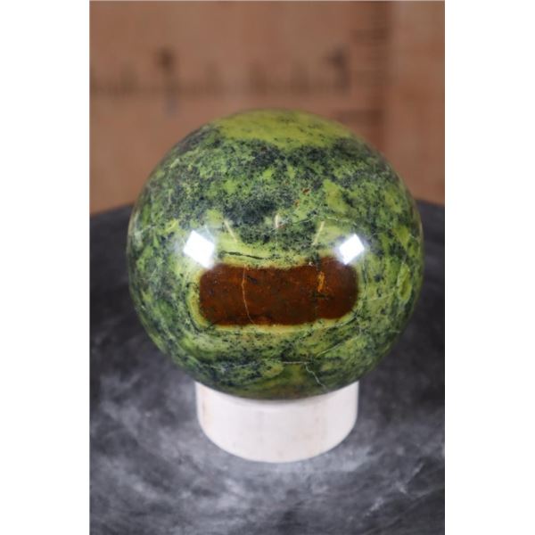 Polished GREEN OPAL Mineral Sphere Specimen