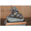 Image 1 : Cape Buffalo BRONZE Sculpture Signed by D. Schaefer #16/450 on a Marble and Wood Base