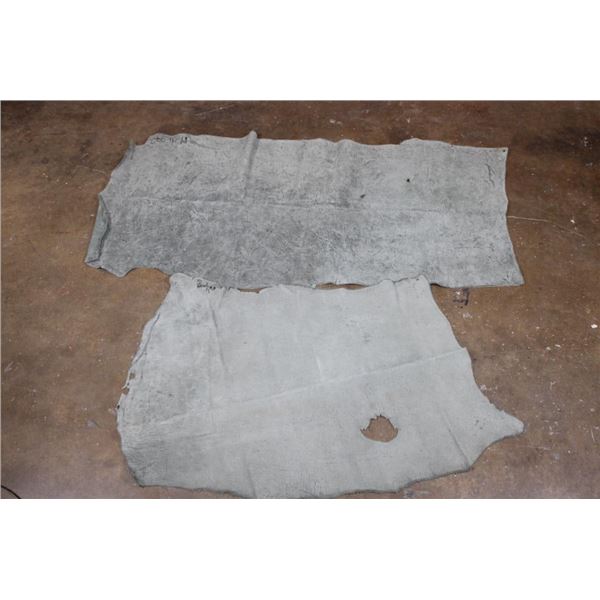 (2) Big and Soft HIPPOPOTAMUS Hide or HIPPO Leather Sections