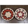 Image 1 : (2) Handwoven Decorative Southwestern Style Coiled Straw Baskets