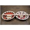 Image 2 : (2) Handwoven Decorative Southwestern Style Coiled Straw Baskets