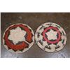 Image 3 : (2) Handwoven Decorative Southwestern Style Coiled Straw Baskets