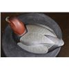 Image 3 : Hand-carved REDHEAD DRAKE Duck Decoy Signed by A.Poverud 79' from The Wooden Bird Factory