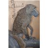 Image 6 : Life-sized BABOON on a Tree Log Wall Base