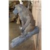 Image 9 : Life-sized BABOON on a Tree Log Wall Base