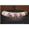 Image 1 : Scrimshawed HIPPOPOTAMUS Ivory Tusk Featuring Elephants by Luciana