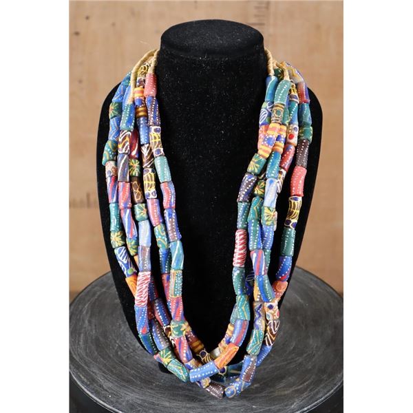 (5) African Trade Bead NECKLACES from Ghana