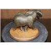 Image 4 : "Alarmed by the Wind" Bronze Sculpture Signed by Tom Tischler #12/25 on a Rotating Wood Base