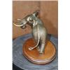 Image 6 : "Alarmed by the Wind" Bronze Sculpture Signed by Tom Tischler #12/25 on a Rotating Wood Base