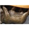 Image 8 : "Alarmed by the Wind" Bronze Sculpture Signed by Tom Tischler #12/25 on a Rotating Wood Base