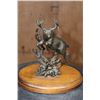 Image 2 : "Running Whitetail" Bronze Sculpture Signed by Tom Tischler #2/50 from 1989