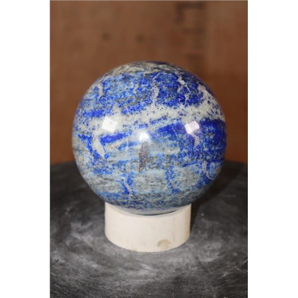 Big Polished BLUE LAPIS LAZULI Mineral Sphere Specimen