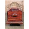 Image 11 : XL Chest made from a Repurposed Antique African Railwood Signed "Makita"