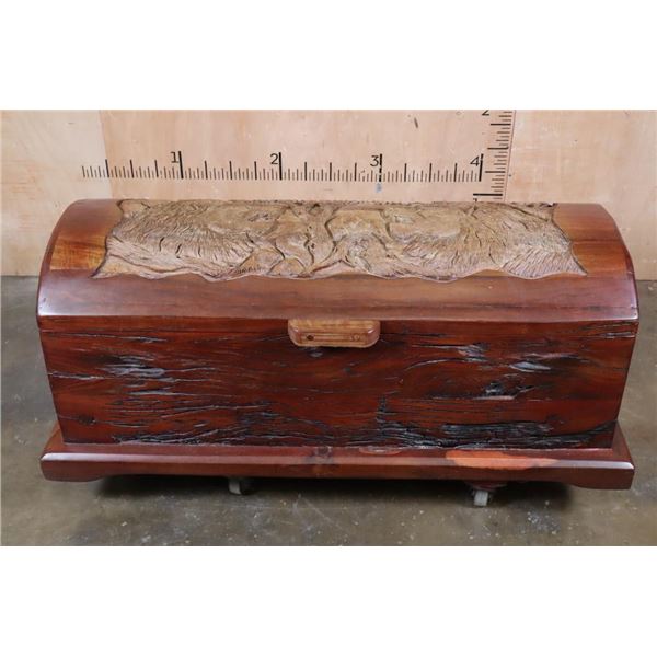 XL Chest made from a Repurposed Antique African Railwood Signed "Makita"