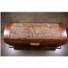 Image 3 : XL Chest made from a Repurposed Antique African Railwood Signed "Makita"