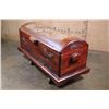 Image 6 : XL Chest made from a Repurposed Antique African Railwood Signed "Makita"