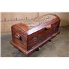 Image 7 : XL Chest made from a Repurposed Antique African Railwood Signed "Makita"