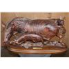 Image 1 : "Deafit" Leadwood or Ironwood Sculpture by Robert Nzali on a Wood Base