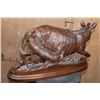 Image 8 : "Deafit" Leadwood or Ironwood Sculpture by Robert Nzali on a Wood Base