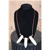 Image 1 : Leather Necklace with 3 Huge ALLIGATOR Teeth from a 13' Long Gator