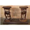 Image 14 : Hand-carved Repurposed Antique African Railwood TABLE with No Top
