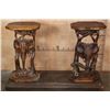 Image 2 : Hand-carved Repurposed Antique African Railwood TABLE with No Top
