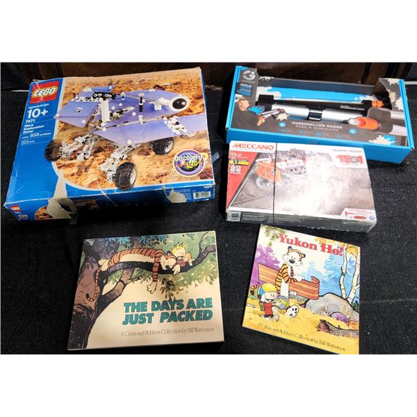LEGO 7471 Mars Exploration Rover, Meccano Super Truck, Marshmallow Raider, Calvin & Hobbes