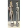 Image 1 : Hand-Carved Wood Figures, Male and Female