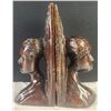 Image 12 : Hand-Carved Wooden Bust Bookends