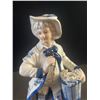 Image 3 : Lefton Taiwan Porcelain Boy Figurine and Alison Jaken Blue Glazed Ceramic Vase