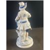 Image 6 : Lefton Taiwan Porcelain Boy Figurine and Alison Jaken Blue Glazed Ceramic Vase
