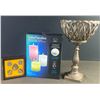 Image 1 : Harry Potter House Pin Set in Case, AuraLED ColorCandles 3 Pack, Metal Pedestal Bowl