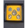 Image 2 : Harry Potter House Pin Set in Case, AuraLED ColorCandles 3 Pack, Metal Pedestal Bowl
