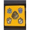 Image 3 : Harry Potter House Pin Set in Case, AuraLED ColorCandles 3 Pack, Metal Pedestal Bowl